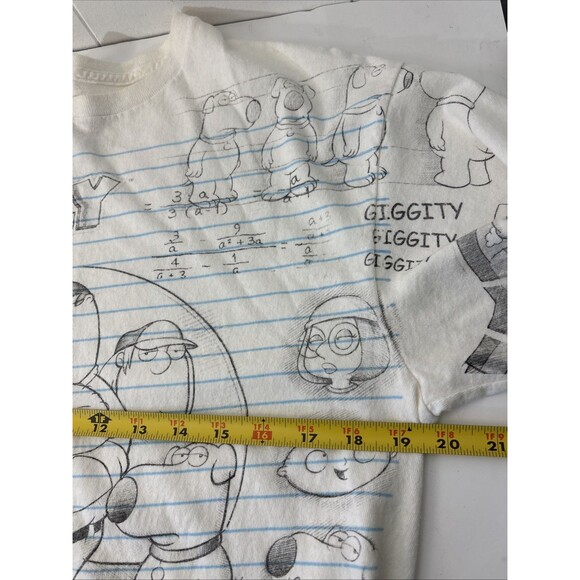 Family Guy Tee Cartoon TV Show Sketch Pad Math Homework Graphic Liquid Blue Sz L - Picture 11 of 14